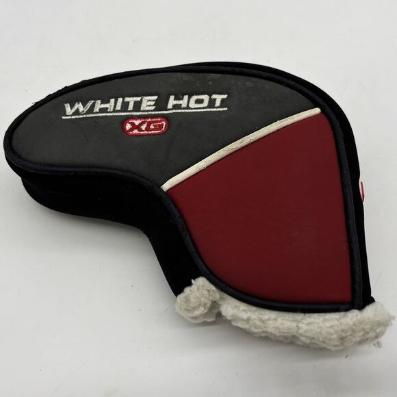 Odyssey White Hot XG Blade Putter Golf Club Headcover Black Red Fur Trim Golfing - Picture 2 of 6